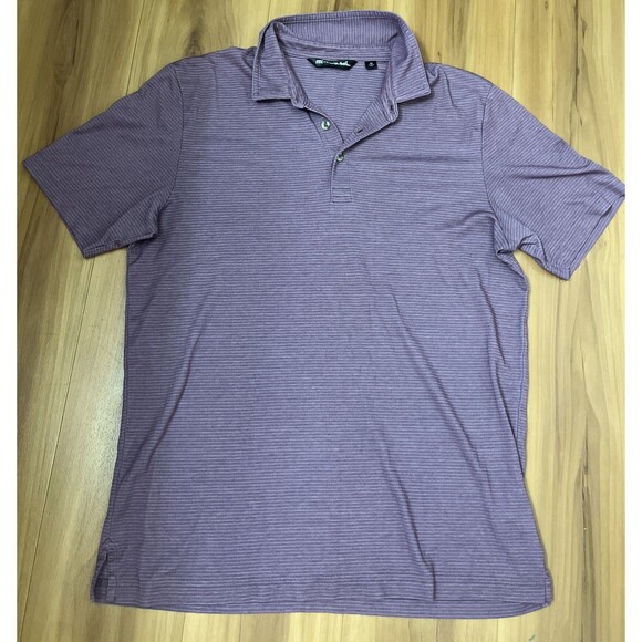 TRAVIS MATHEW Men’s Polo Shirt Short Sleeve Costa Rica Resort Purple Size Medium - Picture 1 of 9